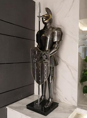 复古罗马盔甲武士大型落地摆件 商场KTV酒吧酒店大堂企业门厅家居
