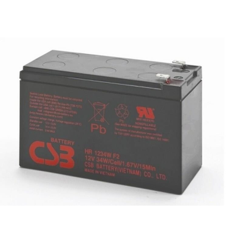 CSB蓄电池 HR1234W F2 34W 12V9AH UPS不间断电源仪器仪表电池-图0