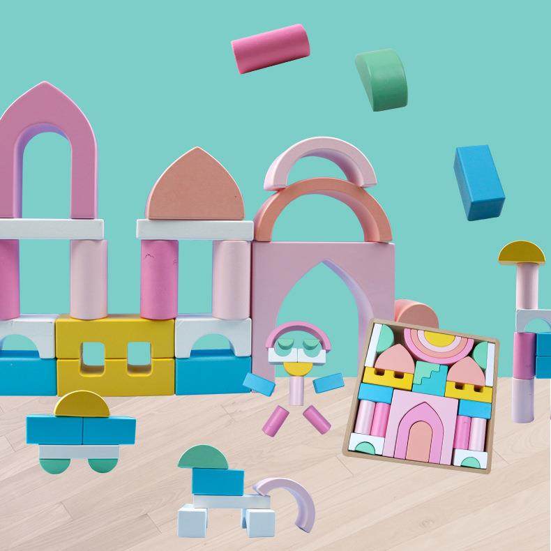 木制大颗粒彩虹城堡积木儿童益智1-3岁宝宝早教创意拼搭积木玩具,淘宝优惠券,粉丝福利购,淘宝优惠卷