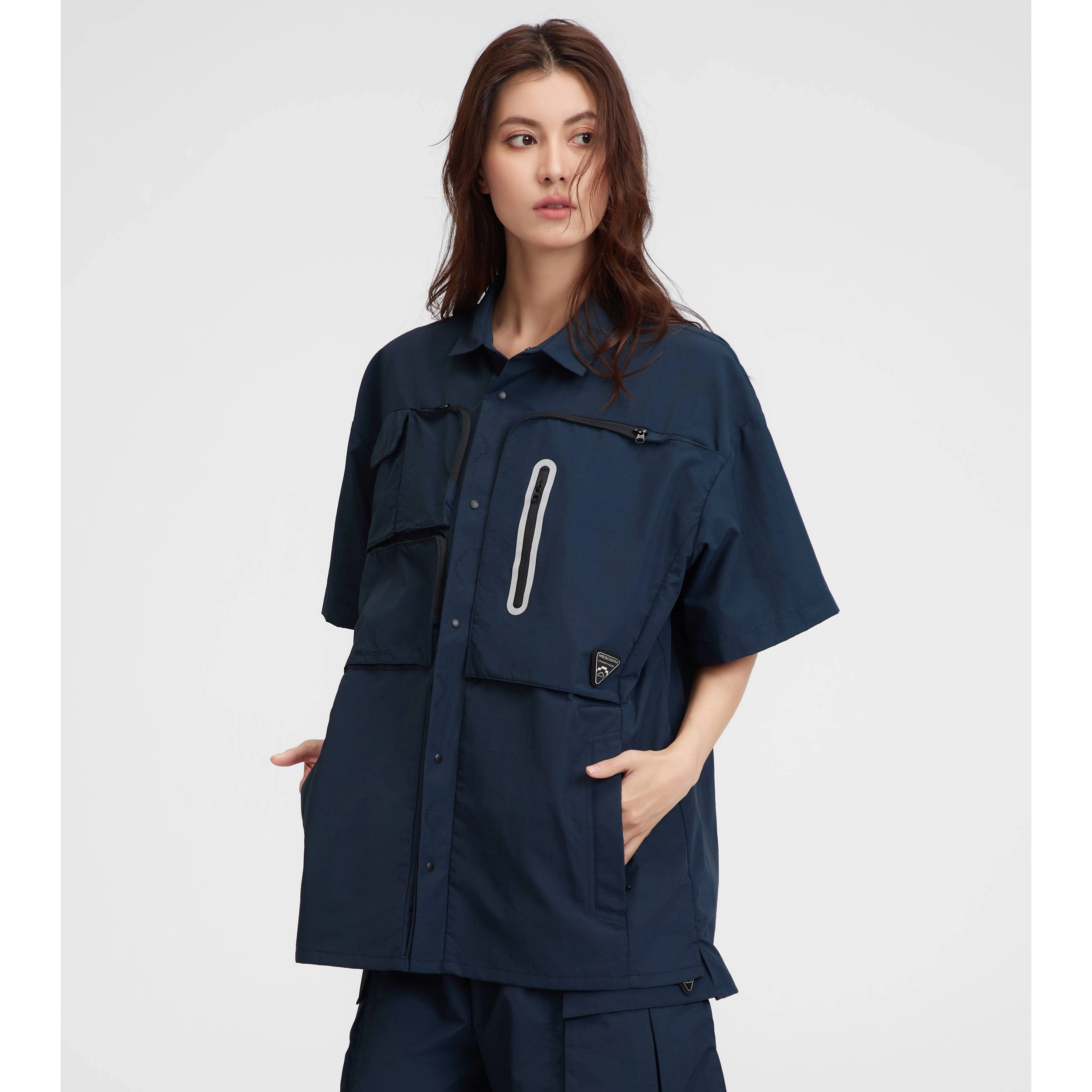 mesosph轻量化立体廓形可拆卸多口袋衬衫 - 图1