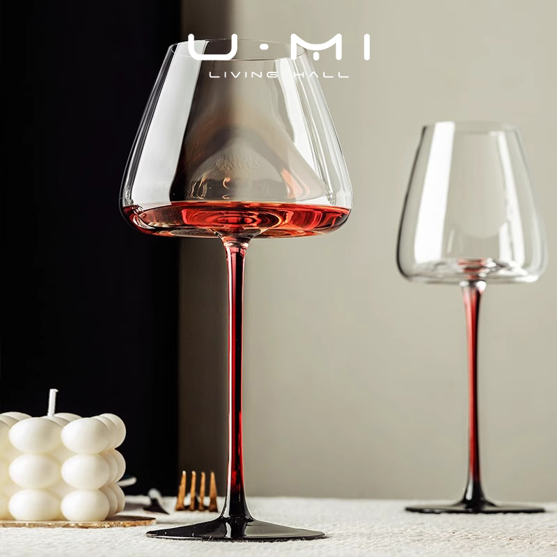 U Mi LIVING·黑领 | 酒具德国勃艮第轻奢高脚杯高颜值家用红酒杯 - 图2