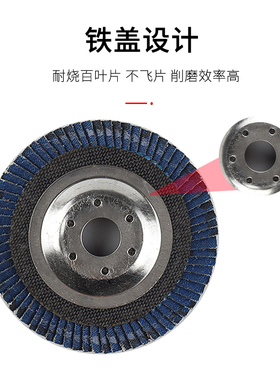 百叶轮角磨机百叶轮100加厚金属焊疤不锈钢砂布轮木工打磨抛光片