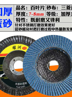 加厚百叶片角磨机金属磨光片不锈钢抛光片木材打磨片百页轮千叶片