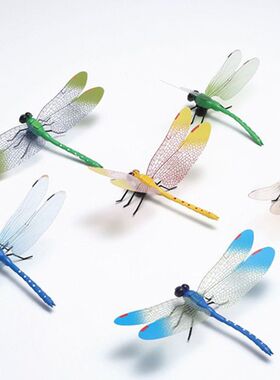 3d立体仿真蜻蜓墙贴客厅