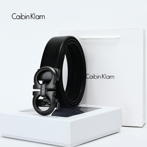 Caibin Klarn官方旗舰店皮带男款真皮男士腰带牛皮裤腰带2026新款 - 图0
