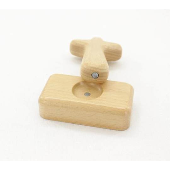 木质十字架摆件实木12cm高教礼品工艺礼品摆饰桌摆摆件手握生日探