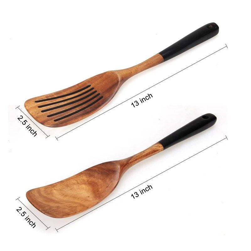 耐高温相思木铲勺套装不粘锅黑色长柄木L质锅铲漏铲汤勺烹饪用具,淘宝优惠券,粉丝福利购,淘宝优惠卷