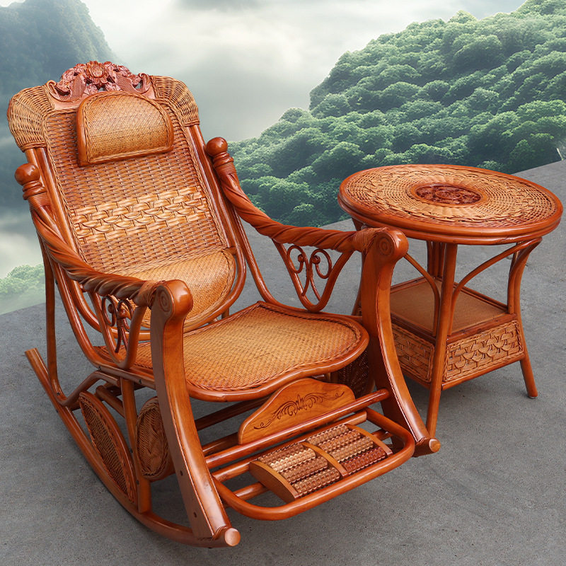 真藤民宿庭院天然编藤椅工厂懒人藤编躺椅睡椅老人带伸缩按摩脚踏,淘宝优惠券,粉丝福利购,淘宝优惠卷