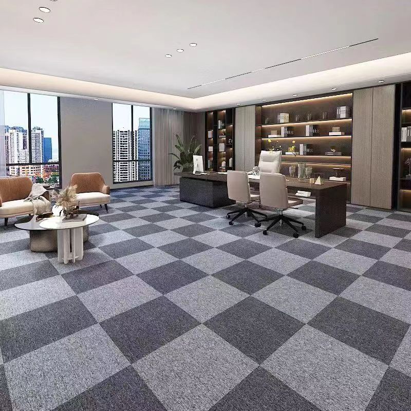 办公室地毯商f用正方形拼接整铺加厚大面积灰色pvc满铺房间水泥地 - 图2
