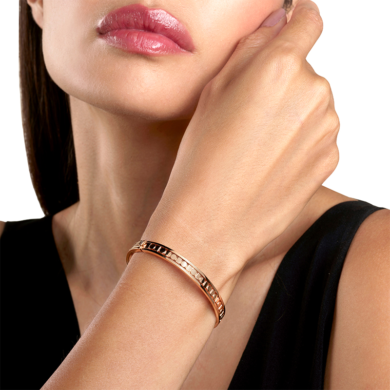 DAMIANI玳美雅官方 Belle Epoque Reel浮光掠影18K玫瑰金手镯女 - 图1