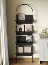 Bookshelves Landing Ins Wind Reading Bookcase Newspaper Racks Up Against Wall Office Floor Display Magazine Racks Iron Art Bookshelves