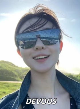 水银色老花字母遮阳防紫外墨镜