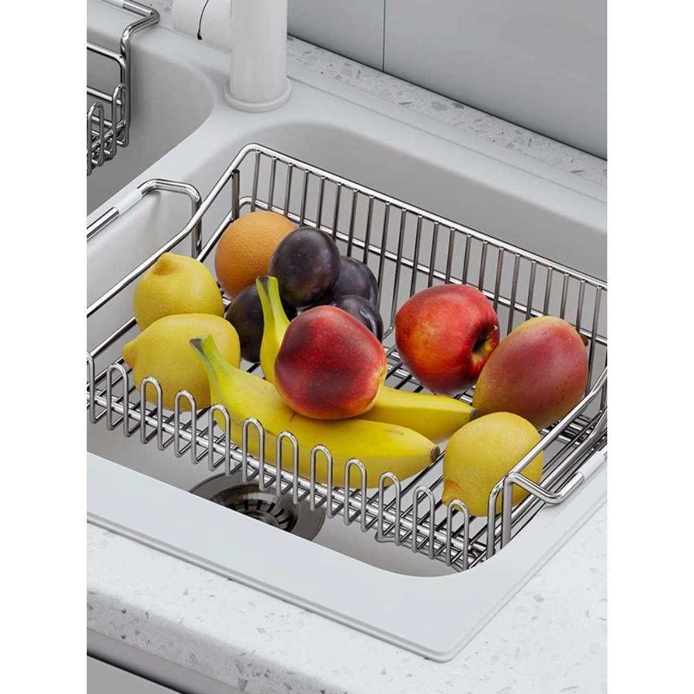 惠居雅304不锈钢沥水篮厨房可伸缩洗碗池水槽置物架碗碟收纳沥水,淘宝优惠券,粉丝福利购,淘宝优惠卷