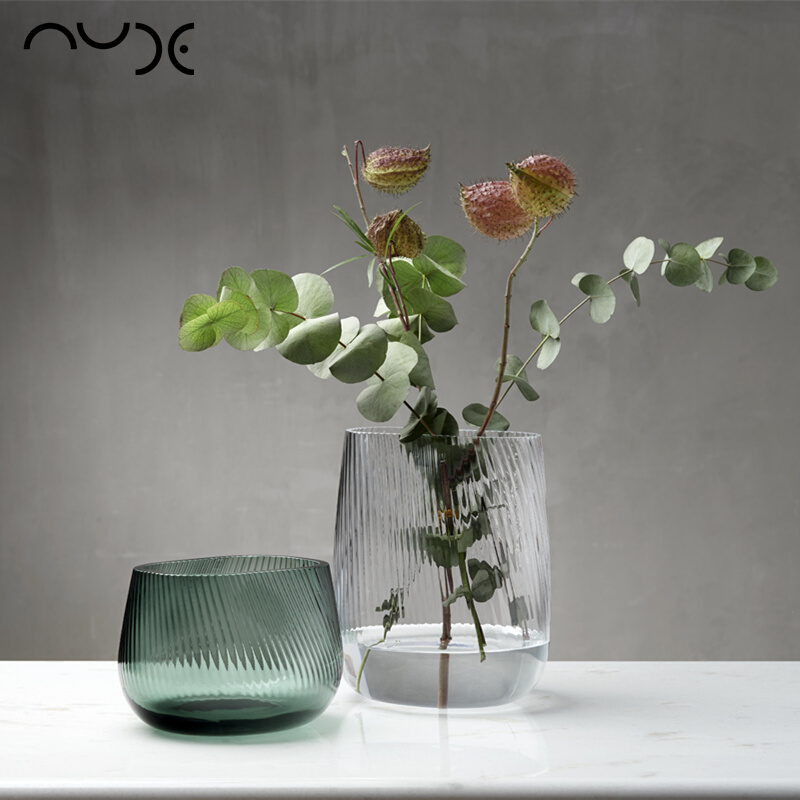 Nude努德 土耳其进口水晶玻璃花瓶花器样板房装饰摆件欧式简约 - 图1