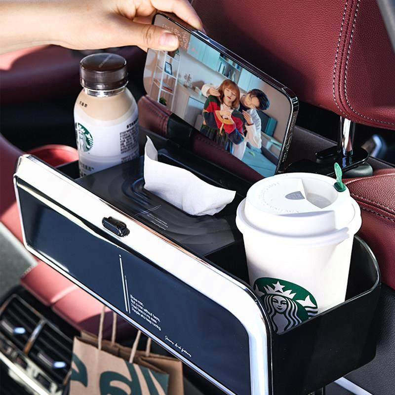 徕本车载多功能储物盒纸巾盒水杯架收纳盒置物袋汽车座椅后背盒袋,淘宝优惠券,粉丝福利购,淘宝优惠卷