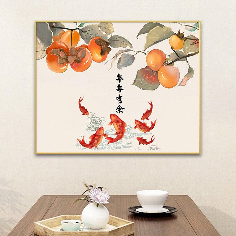 新款中式电表箱装饰画事事如意免打孔配电闸盒开关多媒体遮挡挂画,淘宝优惠券,粉丝福利购,淘宝优惠卷