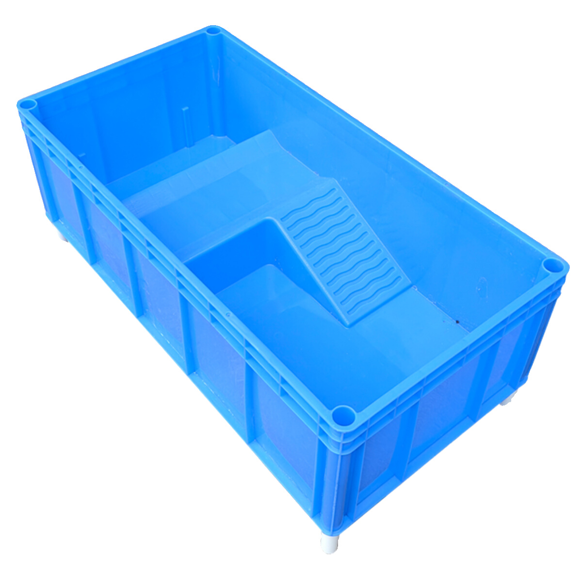 销一体式龟箱别墅龟缸乌龟缸龟盒带排水水族用品晒台大号龟箱塑料-图0