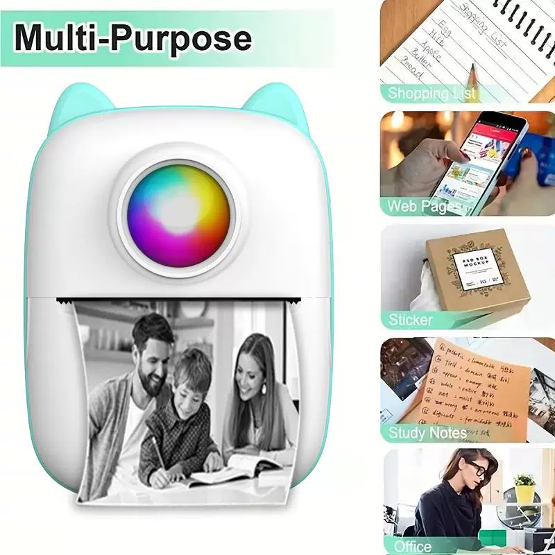 (Cross-border trading), small handheld printer, photo, note, bluetooth