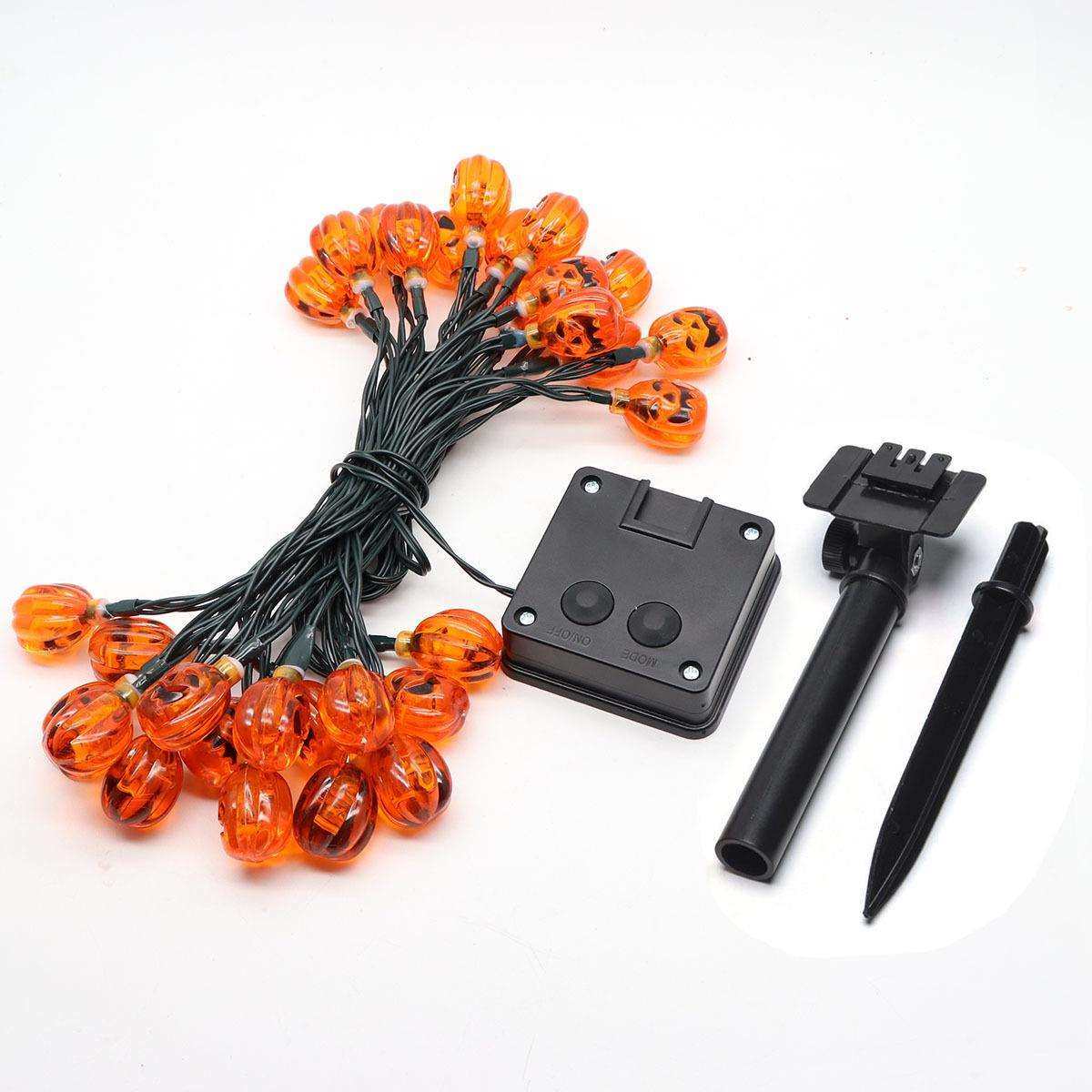 亚马逊爆款太阳能LED灯串30LED南瓜万圣鬼节庭院花园装饰灯串,淘宝优惠券,粉丝福利购,淘宝优惠卷