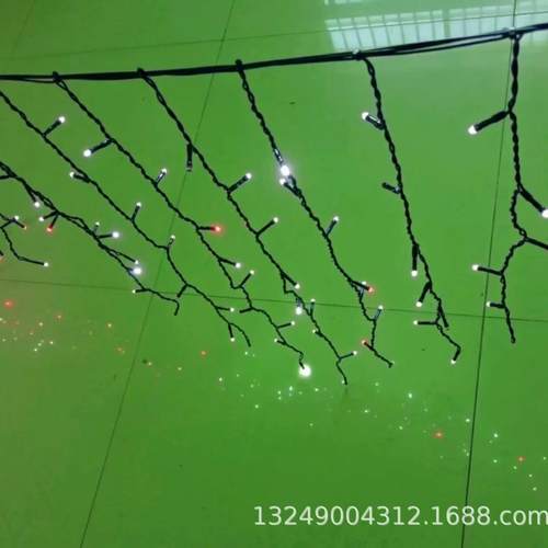 LED冰条灯窗帘灯瀑布灯网灯装饰星星灯串节日彩灯泡壳灯串 - 图0