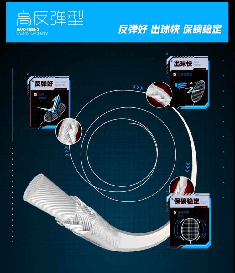 李宁羽毛球拍线高反弹型1号线/N65/N68耐打羽线5号线N69/N61/L67 - 图2