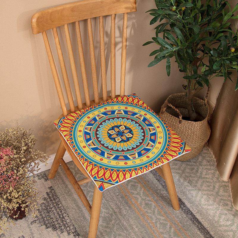 隔凉棉麻椅垫加厚海绵坐垫餐厅正方形椅垫防滑防潮学生皮垫民族风,淘宝优惠券,粉丝福利购,淘宝优惠卷