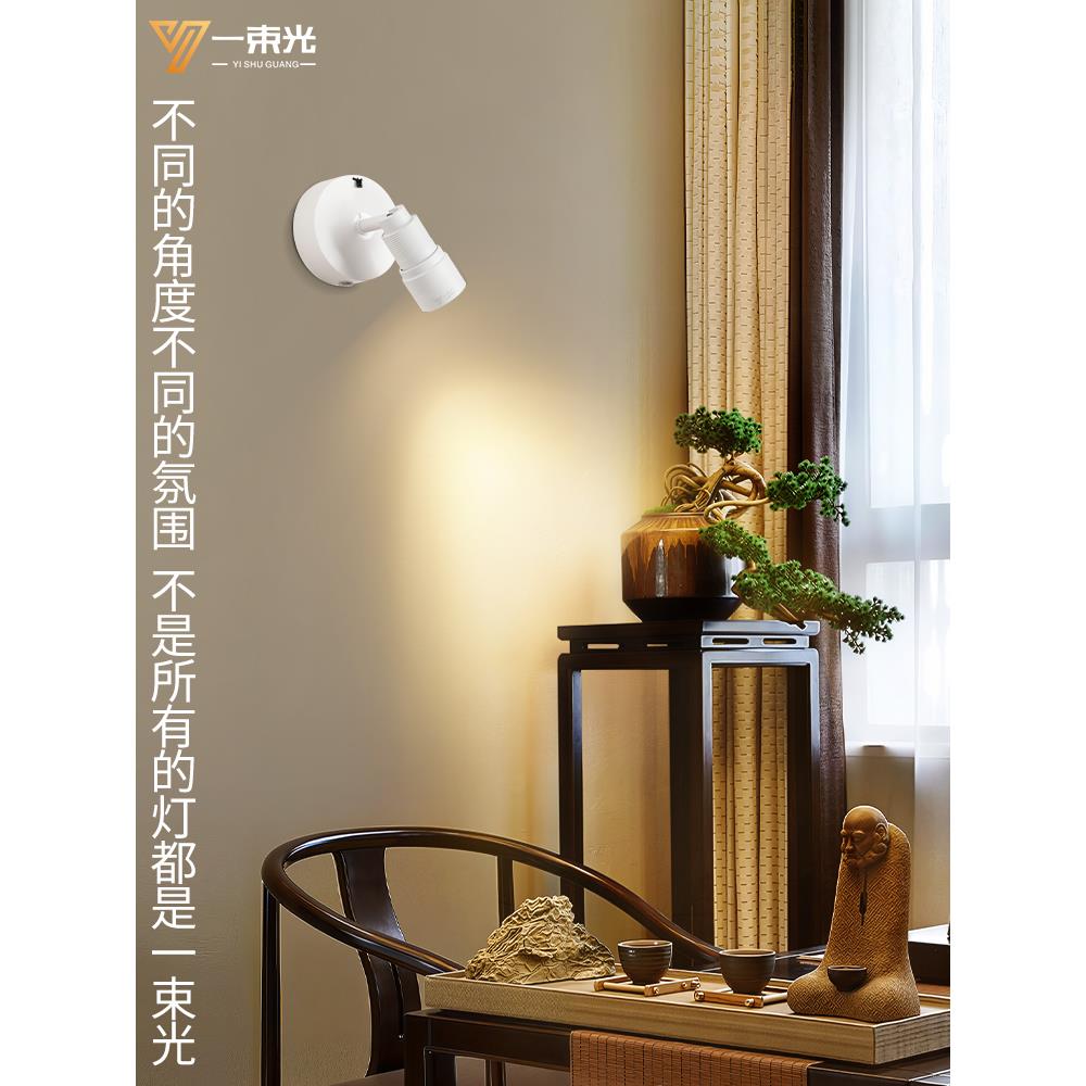 一束光聚焦聚光灯,充电茶室,无线遥控雕像,佛龛,植物装饰品, - 图0