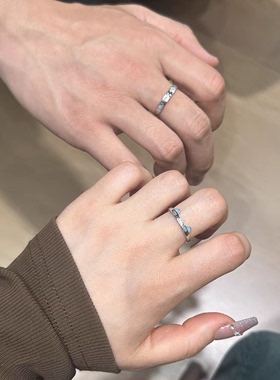 S925银猫狗日记情侣戒指