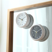 Minimalist bathroom clock waterproof suction cup clock kitchen clock home toilet mute free punch mini-small hanging clock