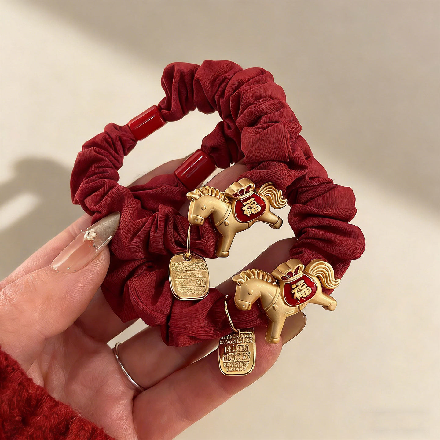 2026本命年发绳头绳女发圈马年红色饰品过年礼物头饰发饰新年皮筋,淘宝优惠券,粉丝福利购,淘宝优惠卷