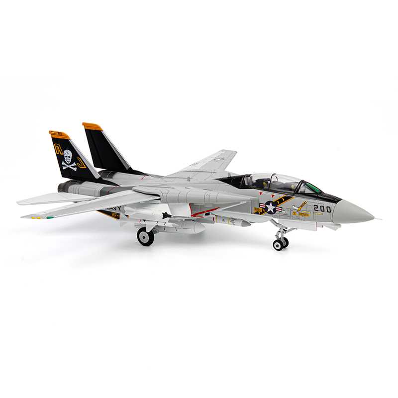 1:72特尔博F14雄猫合金飞机模型 F-14A战斗机VF-84海盗旗中队拼装-图1