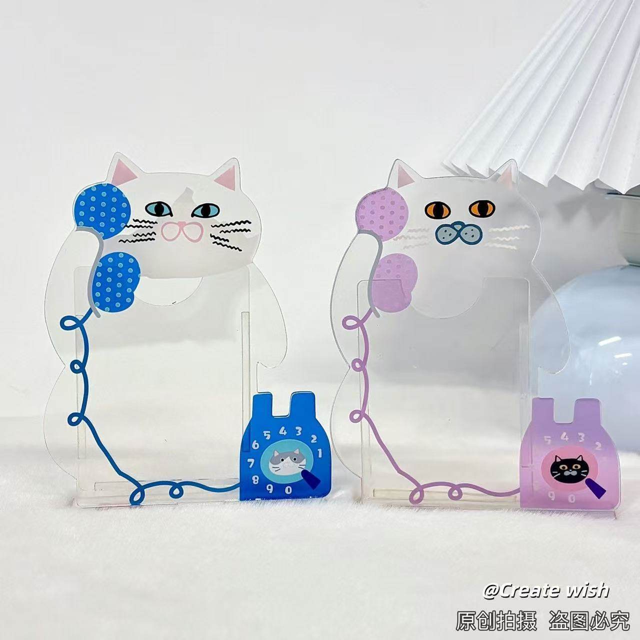 萌猫造型创意相框可爱礼物亚克力相框记录四季照片相片拍立得展示,淘宝优惠券,粉丝福利购,淘宝优惠卷