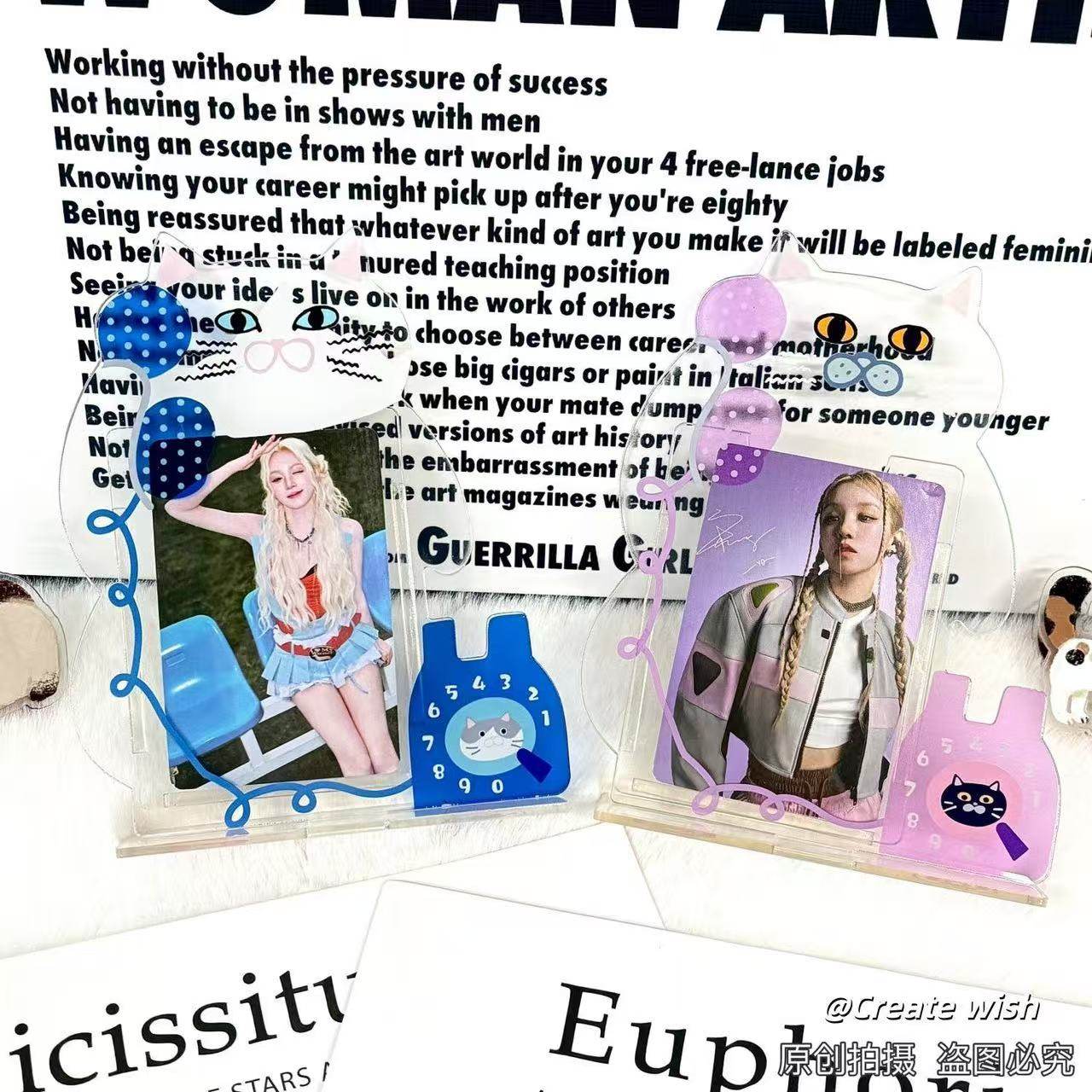 萌猫造型创意相框可爱礼物亚克力相框记录四季照片相片拍立得展示,淘宝优惠券,粉丝福利购,淘宝优惠卷