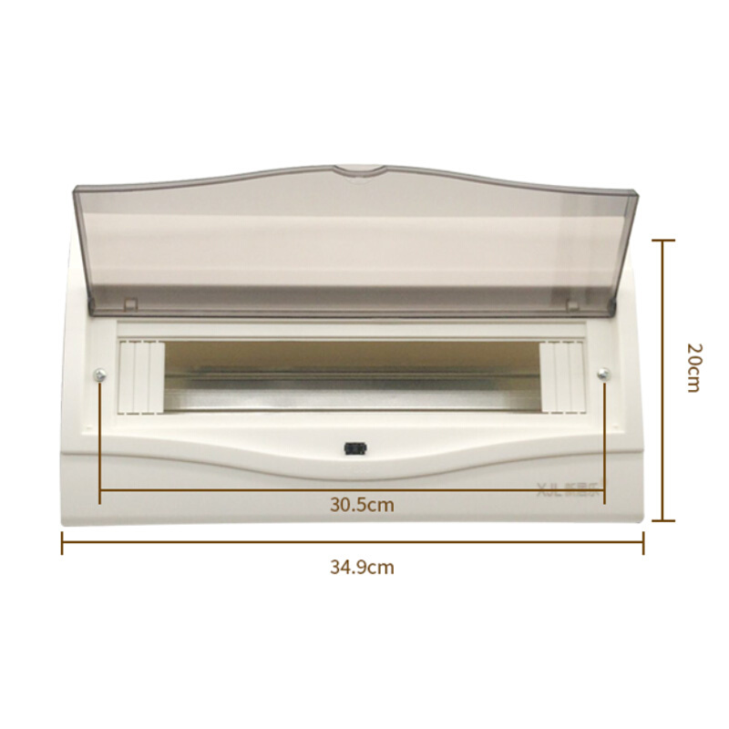 全塑强电箱13-16位回路布线箱家用照明空开盒配电箱明暗装通用-图1
