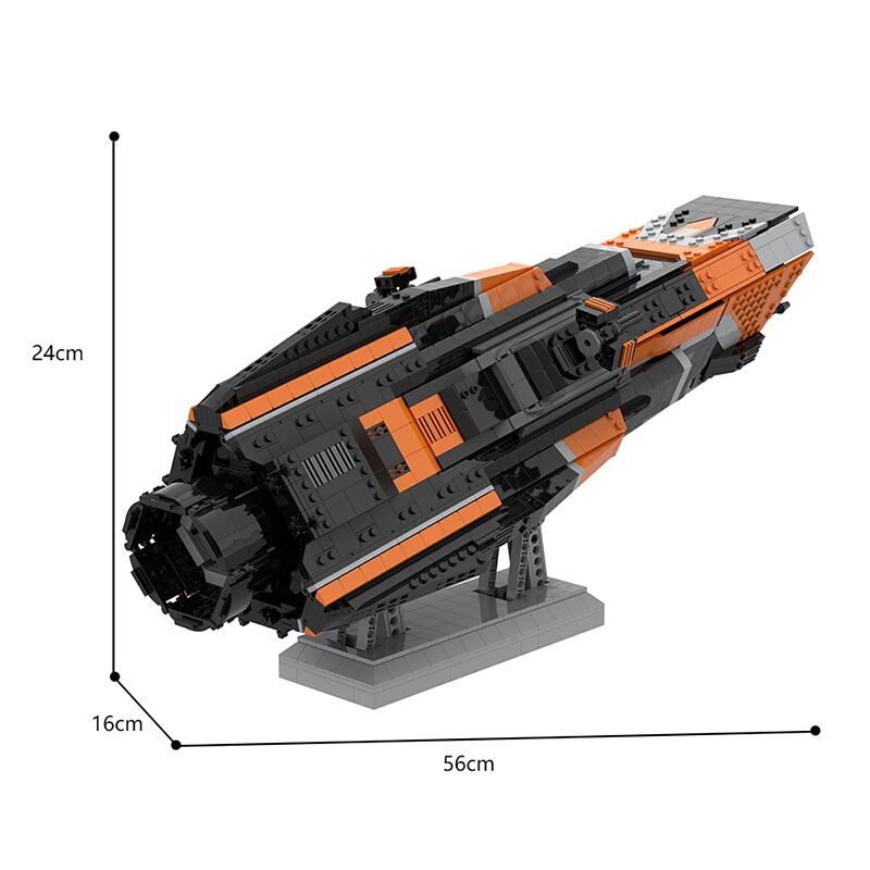 BuildMOC拼装积木玩具苍穹浩瀚莫里根级巡逻驱逐舰太空飞船战舰 - 图2