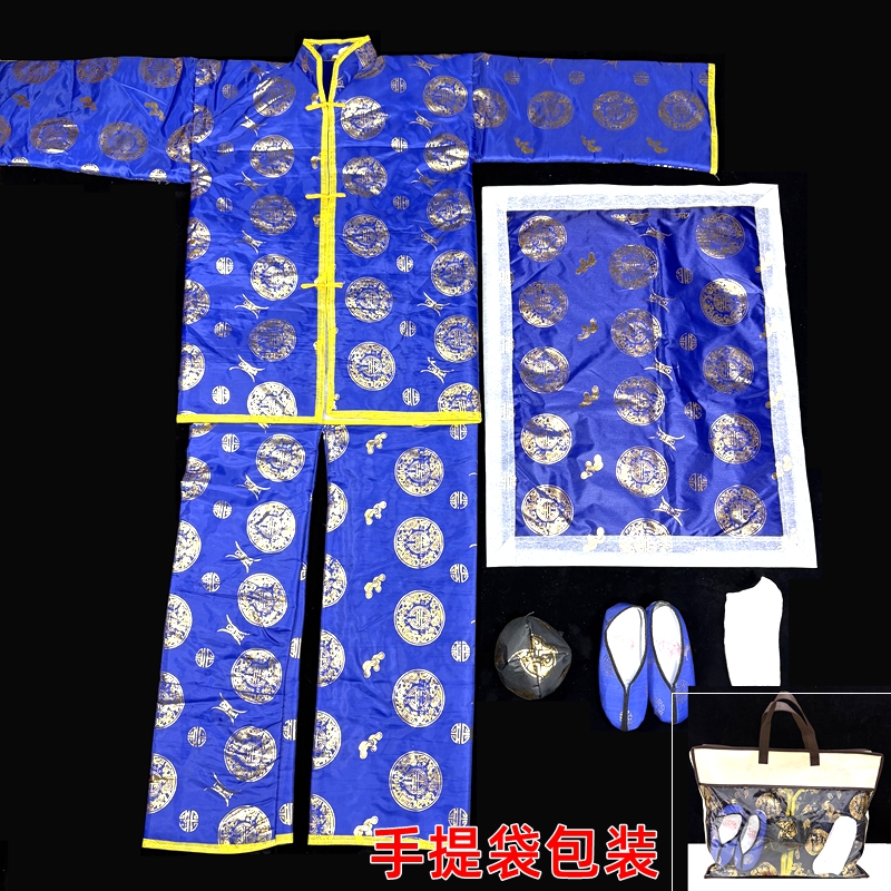 真人尺寸男女祭祀棉衣寒衣节加厚衣服五七周年上坟祭祀鞋帽袜全套 - 图1