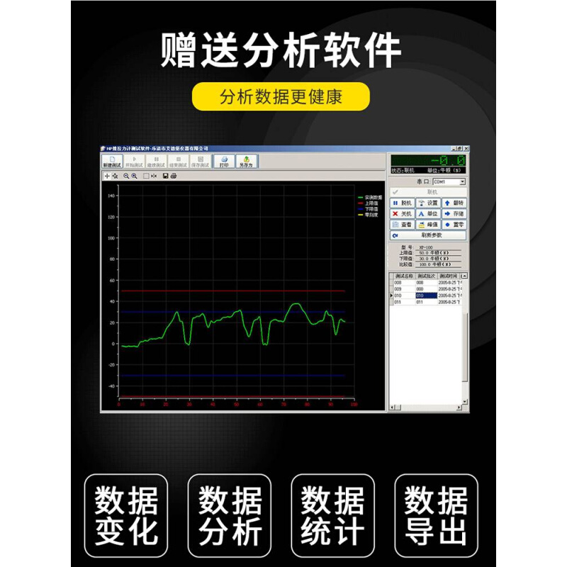 艾德堡数显式推拉力计HP-1K10K50K压力测试仪器测力计拉力试验机 - 图1