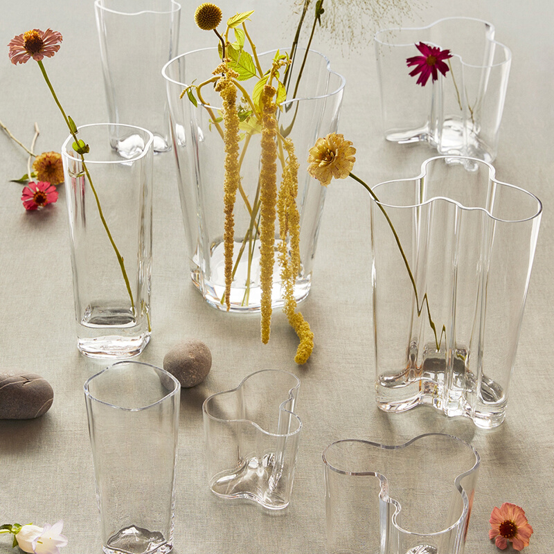 芬兰Iittala Aalto Vase湖泊花瓶台面玻璃花器北欧风轻奢极简家居 - 图1