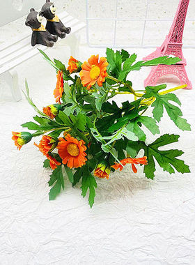 仿真花六朵小雏菊小野菊把束婚庆拍摄装饰家居假花