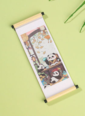 新款成都文化可爱熊猫冰箱贴卷轴磁铁旅游景区纪念品磁性冰箱贴