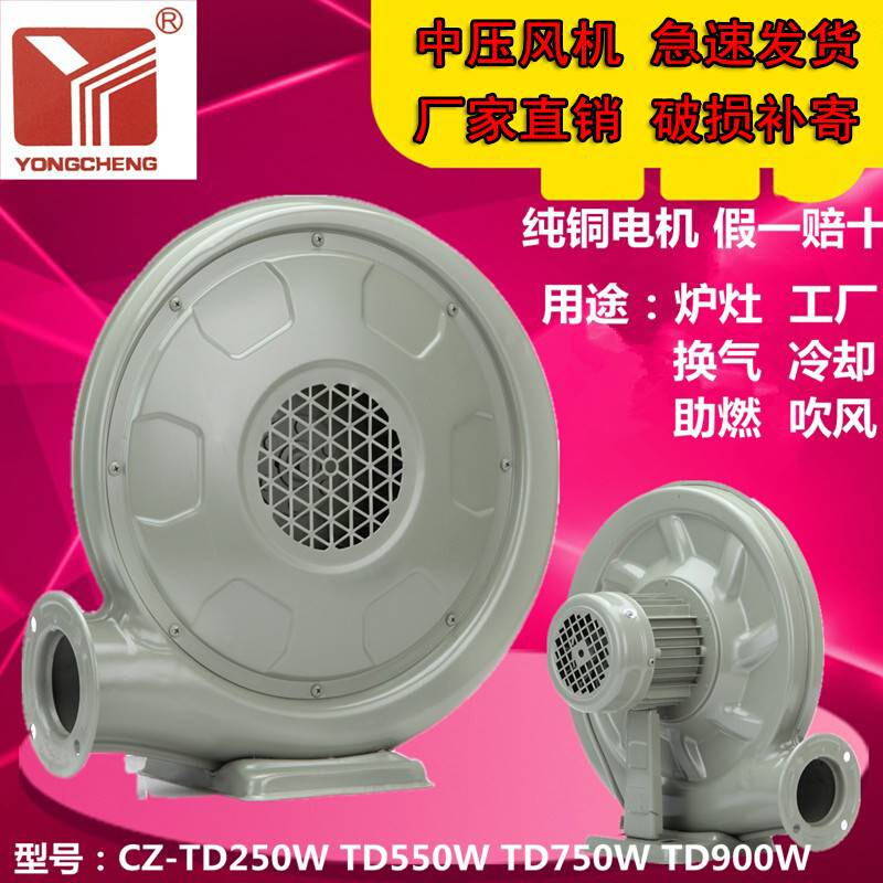 离心中式压风机厨房炉灶台锅炉工业鼓风机220v强力250W550W吹风机-图3