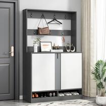 Minimalist storage cabinet with door Home containing box into the door with hanging clothes hanger integrated XUAN GUAN CABINET LIGHT AND LUXURIOUS SHOE CABINET