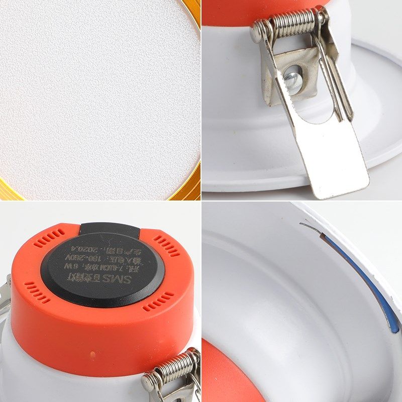 新LED筒灯天花灯嵌入式三色变光现代家装L孔灯客厅家用牛眼灯桶射,淘宝优惠券,粉丝福利购,淘宝优惠卷