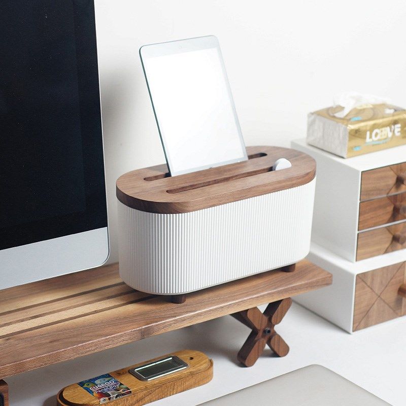 新黑胡桃木插线板排插收纳盒线材整理盒手机耳机手表平板i.Pad充,淘宝优惠券,粉丝福利购,淘宝优惠卷