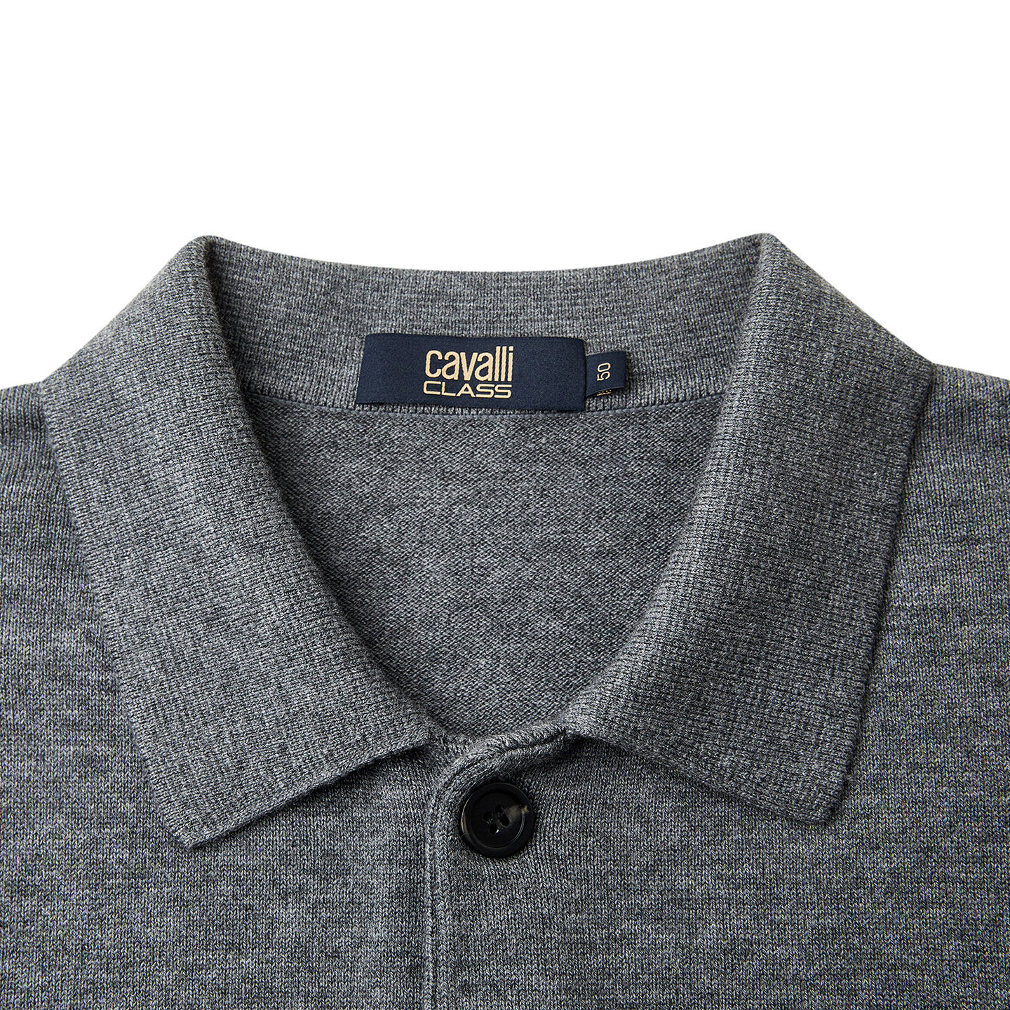 Cavalli Class卡沃利男装秋冬新款休闲羊毛混纺开衫翻领羊毛衫 - 图3