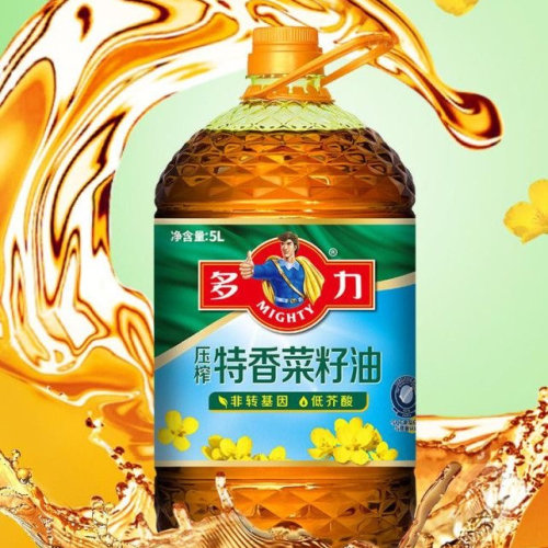 【商超同款】多力非转基因压榨特香菜籽油5L/桶低芥酸食用油家用 - 图1