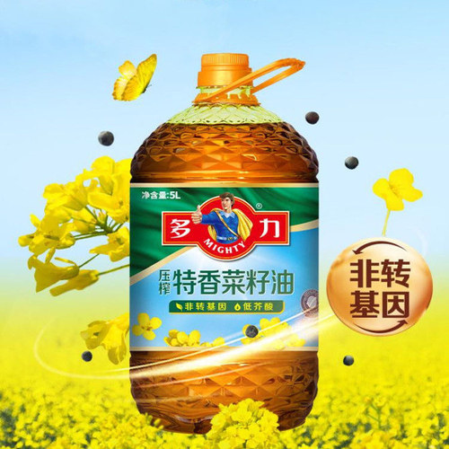 【商超同款】多力非转基因压榨特香菜籽油5L/桶低芥酸食用油家用 - 图3