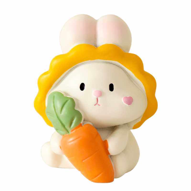 可爱小兔子摆件学生桌面少女心装饰汽车载摆饰新年卡通治愈系玩偶
