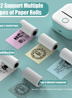 Portable Wireless Thermal Pocket Printer Self-a Color Note