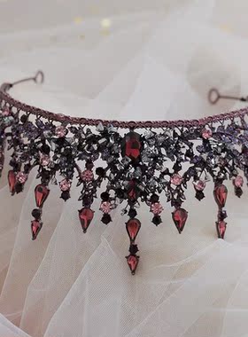 Vintage Baroque Headbands Purple Crystal Tiaras Crowns Bride